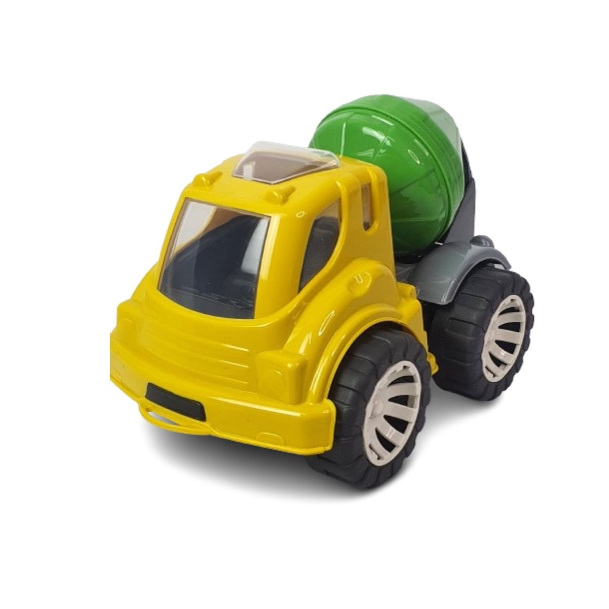 Brinquedo Caminhão Betoneira Amarelo Com Verde - Smiling Kids Brinquedo Caminhão Betoneira Amarelo Com Verde - Smiling Kids